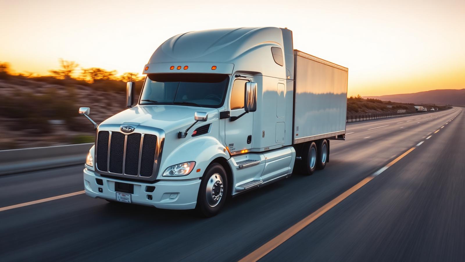 Semi-truck on the highway
